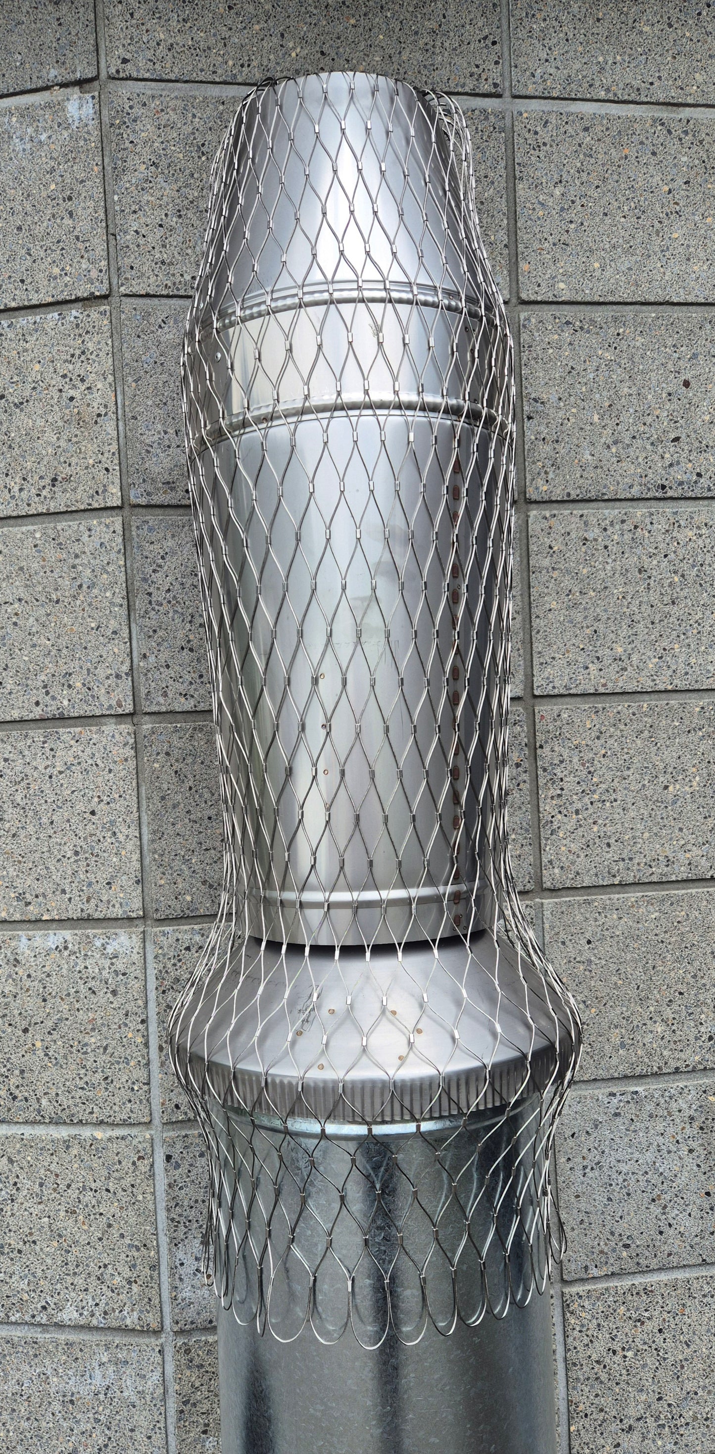 Flexible Bird Mesh for Covering Wood Fire Rocket top Cowl