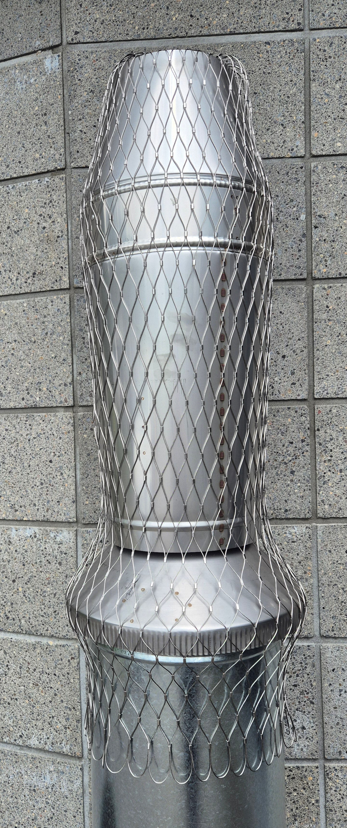 Flexible Bird Mesh for Covering Wood Fire Rocket top Cowl