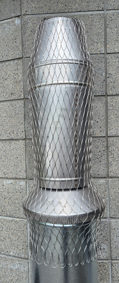 Flexible Bird Mesh for Covering Wood Fire Rocket top Cowl
