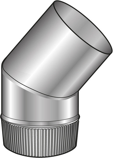Stainless Steel Fixed 45° Bend ~ 150mm dia