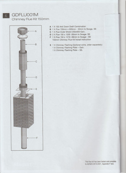 Masport In Built Masonry Flue Kit