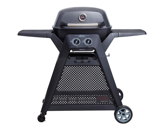 Ziggy By Ziegler & Brown Elite Twin Grill LPG On Cart (Gunmetal Grey)