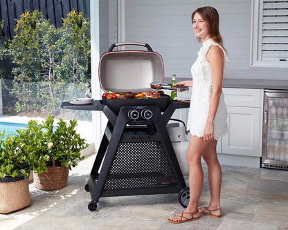 Ziggy By Ziegler & Brown Elite Twin Grill LPG On Cart (Chilli Red)